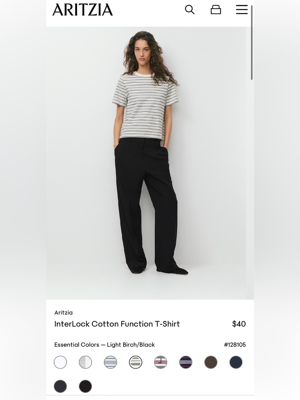 Aritzia interlock function tee